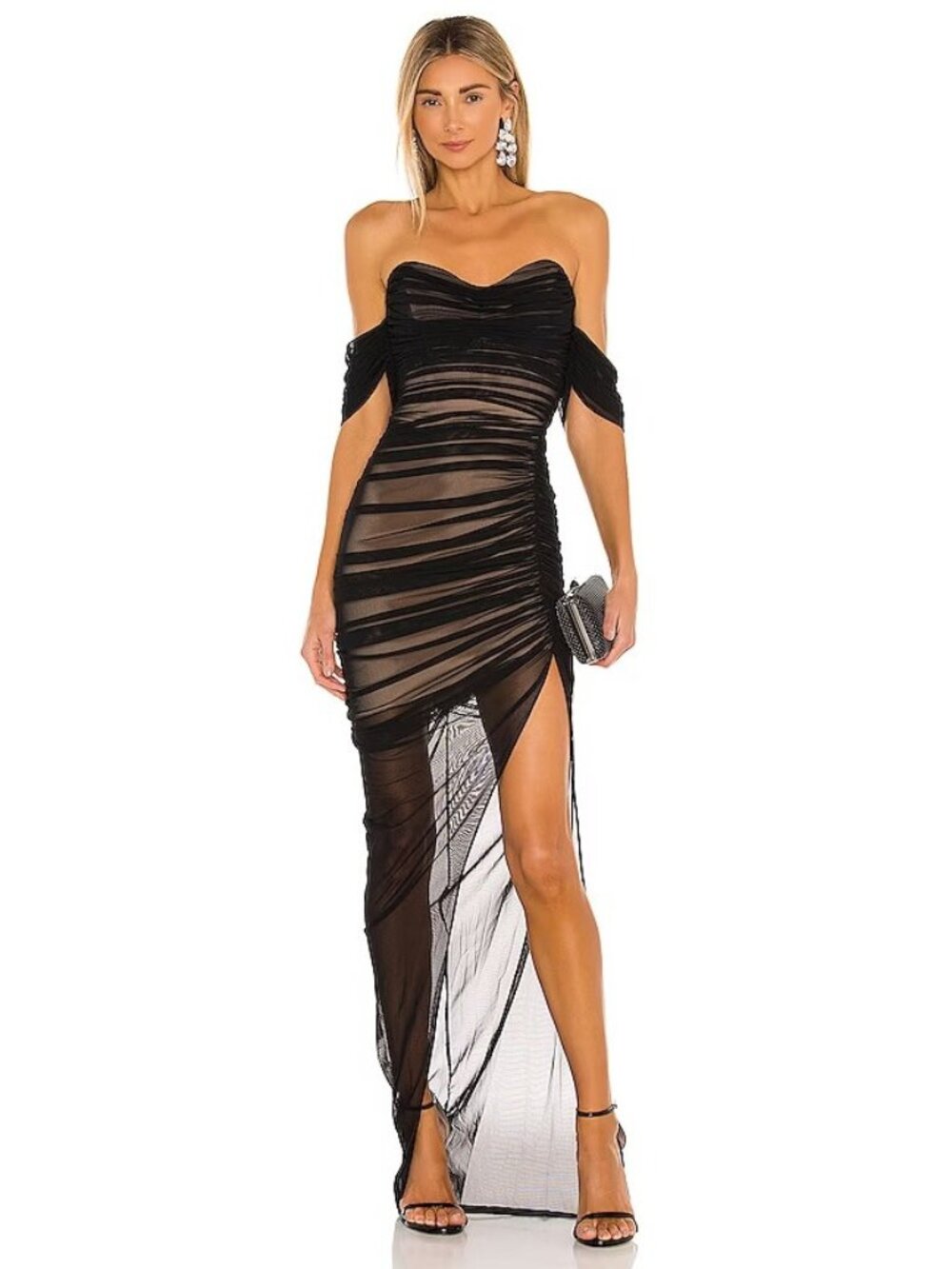 Nookie Dita Mesh Gown in Black
